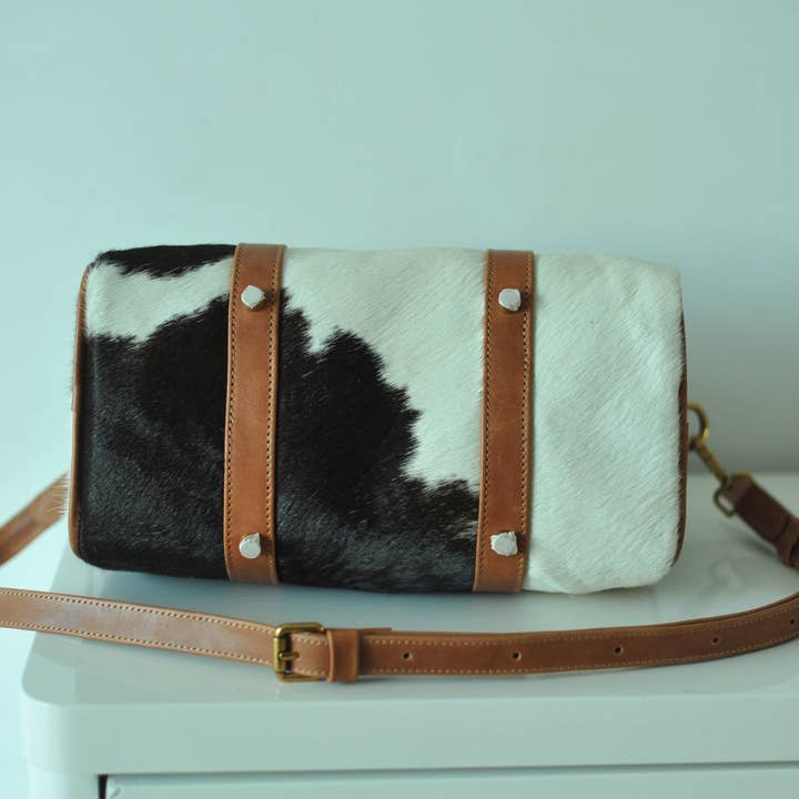 Handcrafted Haircalf Boston Bag for wholesale by MOGSki LLC