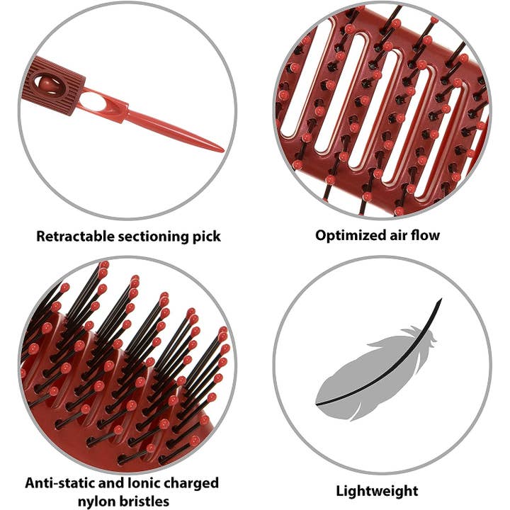 Majestic Beauty - Wholesale Hair brush/comb - Vent Brush- A Vented Hairbrush For Long, Thick, Thin, Curly3