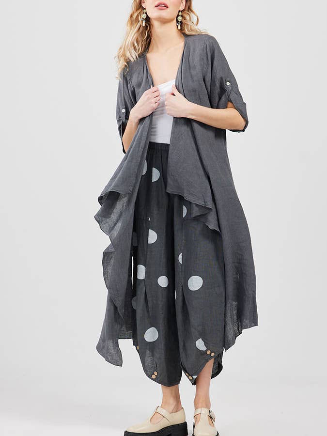 Miss Rose Sister Violet – wholesale Byxor - Dam – DAM - Lulu linneprickiga byxor6