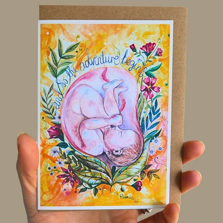 Greetings Card 'And So the Adventure Begins' for wholesale by ReKINDle By Lisa