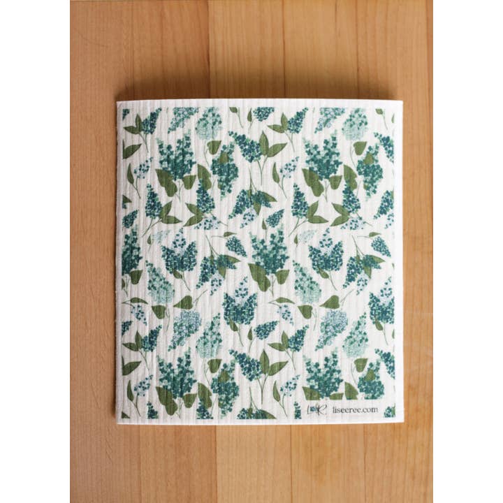 Lisee Ree Designs - Wholesale Dishcloth - Lilacs Swedish Dishcloth