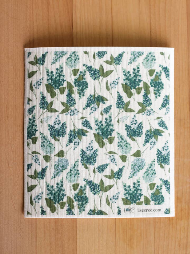 Pano de louça sueca Lilacs por atacado de Lisee Ree Designs