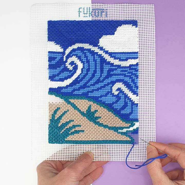 Needlepoint kit - DIY - Wave for wholesale by Fukuri