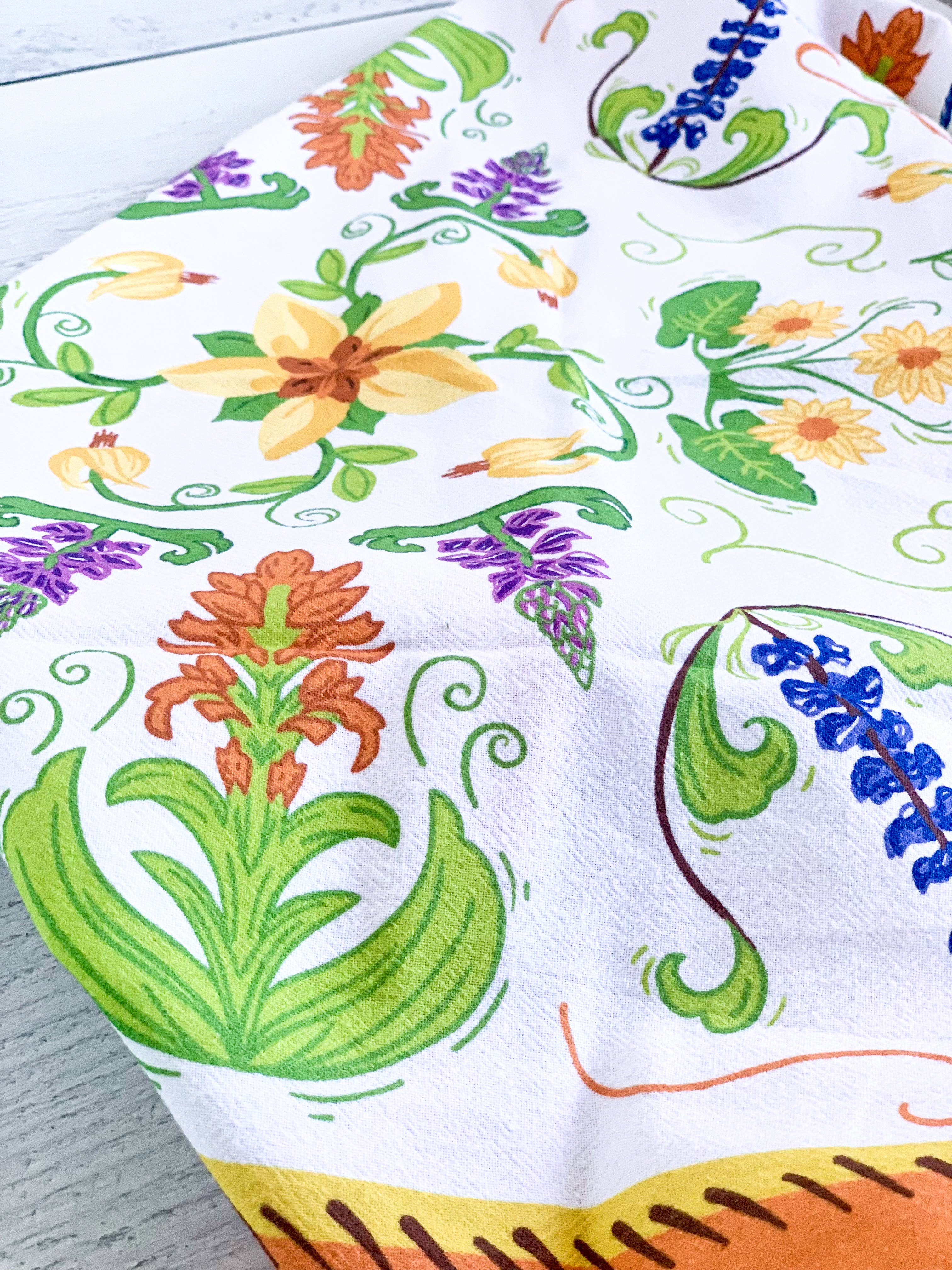 Corvidae drawings & designs - Wholesale Tea Towel - Fiori Wildflower Kitchen Tea Towel3