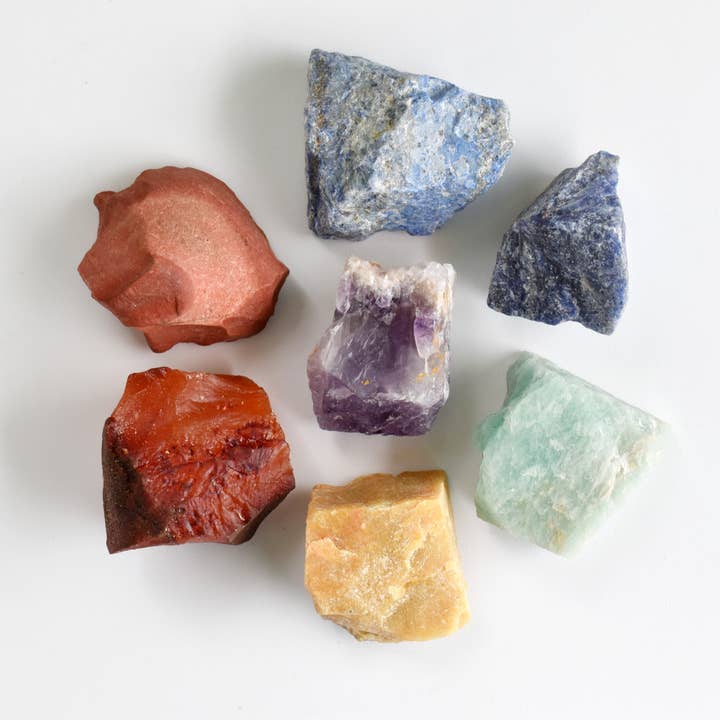Soothing Crystals – Engroshandel Spirituelle sten og krystaller – 7 Chakra ru sten sæt, Chakra krystaller sæt,