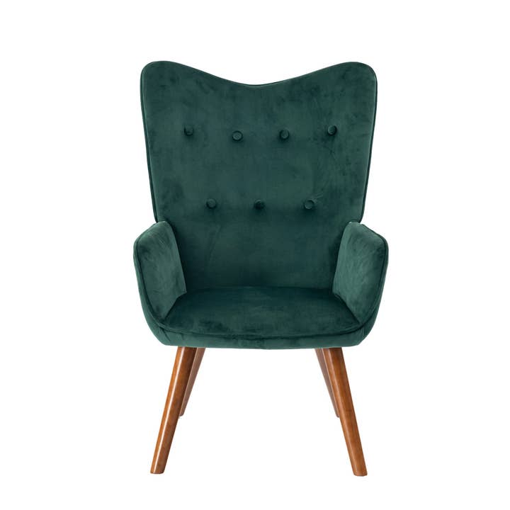 Fauteuil scandinave capitonné en velours vert KAS SMALL VELVET GREEN et autres tendances Résultats pour fauteuils en vente B2B. Retours gratuits et paiement à 60 jours sur Faire sur Faire.