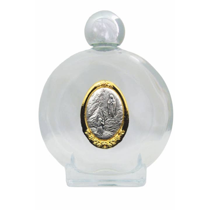 Goldscheider of Vienna - Wholesale Water Bottle - Our Lady of Lourdes Holy Water Bottle 3.25x4.5"