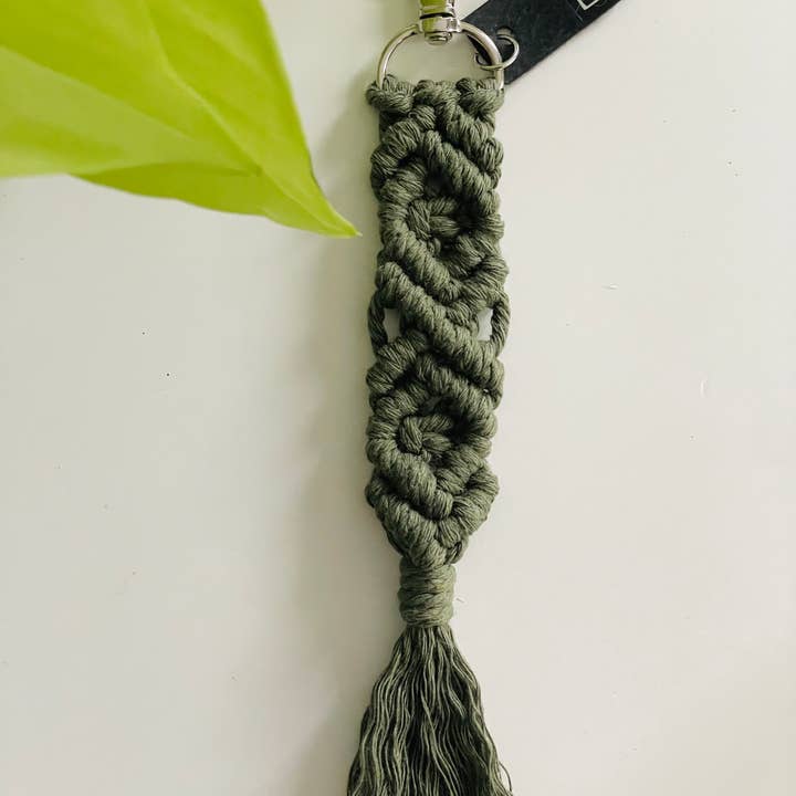 27 and Looming - Wholesale Keychain - Women's - Diamond Macrame Keychain, Boho, Bag Charm, Accessory, Woven1