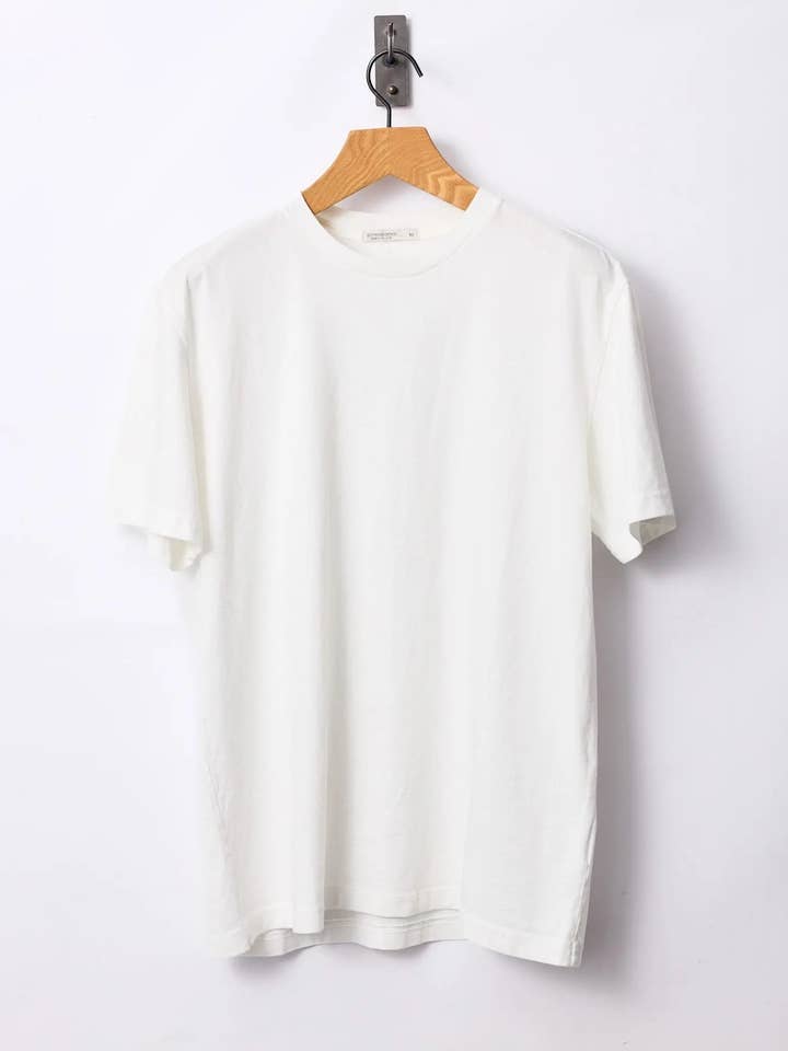 Mid Weight Short Sleeve Tee - Wimbledon White for wholesale by Grown and Sewn