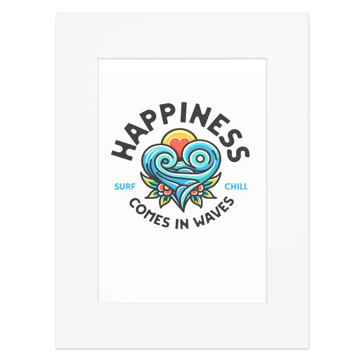 Le bonheur vient par vagues Impression encadrée pour la vente par Seas and Soul