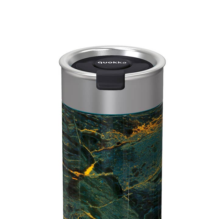 QUOKKA - Wholesale Insulated Mug/Tumbler - STAINLESS STEEL THERMAL COFFEE GLASS GREENSTONE 400 ML