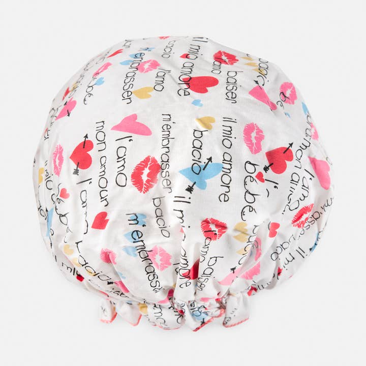 Bath Accessories Company - Wholesale Showercap - Bouffant Shower Caps - Hearts0