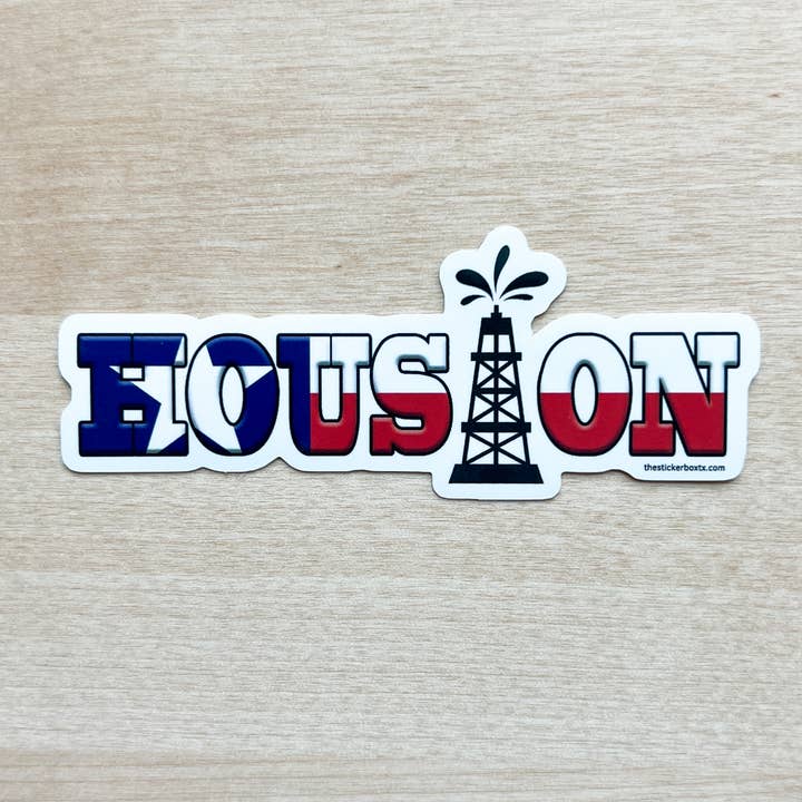 Autocollant Houston Oil - Autocollants Houston Texas imperméables pour la vente par The Sticker Box | Texas Inspired Stickers & Magnets