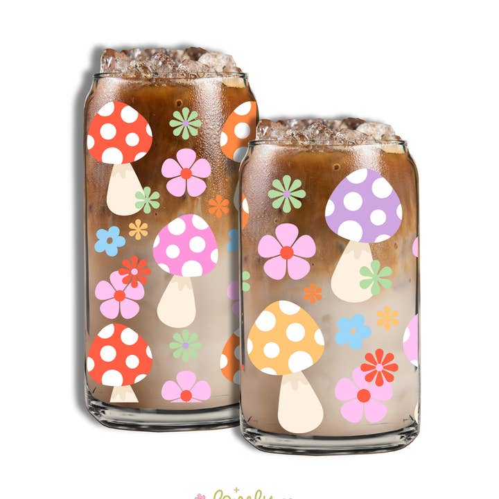 Farverige blomstersvampe - dåseglas for engroshandel hos Lovely Avenue