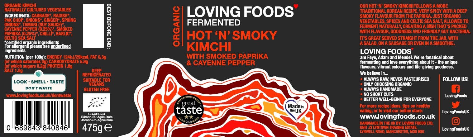 Loving Foods - Wholesale Pickled Vegetables - Organic Kimchi - Hot 'n' Smoky1