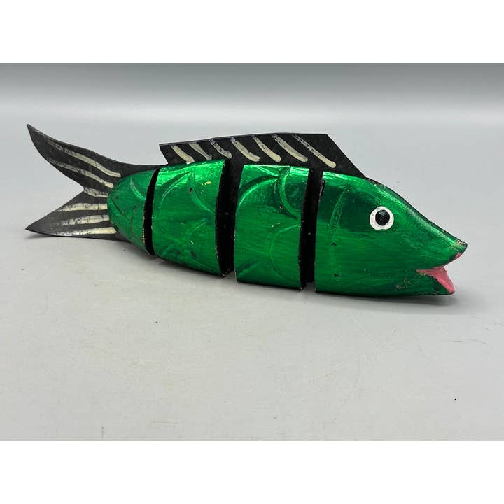 Vietnamese Wooden Fish Articulated Puppet Sculpture for wholesale by The Niger Bend