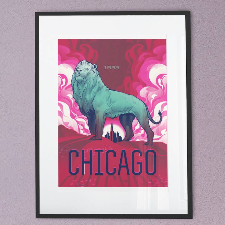 18" x 24" Chicago Bronze Lion for wholesale by Delicious Design League