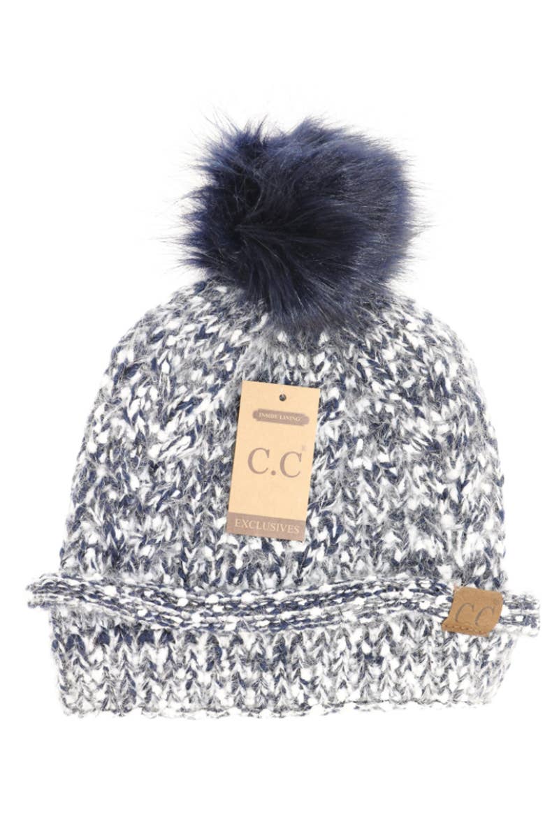 Suzie Q USA - Wholesale Beanie - Dames - Wimper Confetti garen gebreide pom beanie4