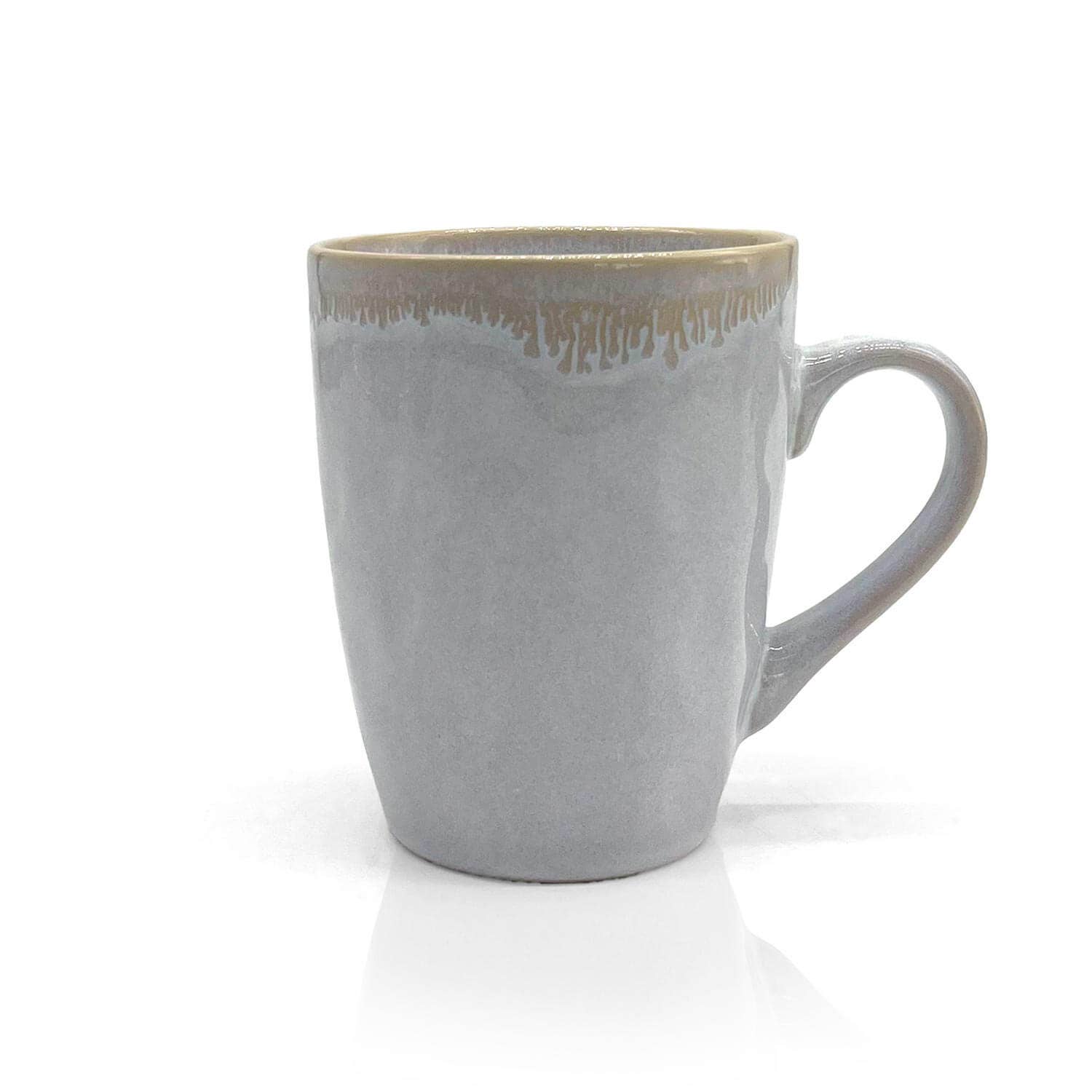 Mea-Living - Wholesale Drinking Glass/Cup - Stoneware mug with handle polar white