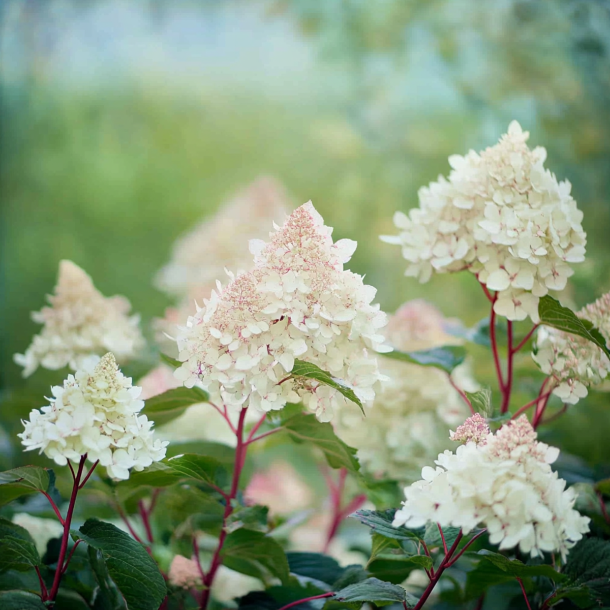 Oasis of Life - Wholesale Live Plant - Hydrangea paniculata 'Early Harry' – 2 plants – Height 25–40cm – Ø19cm – Early blooming panicle hydrangea with cream-white to delicate pink flowers – Hardy garden plant for beds, terraces & balconies4