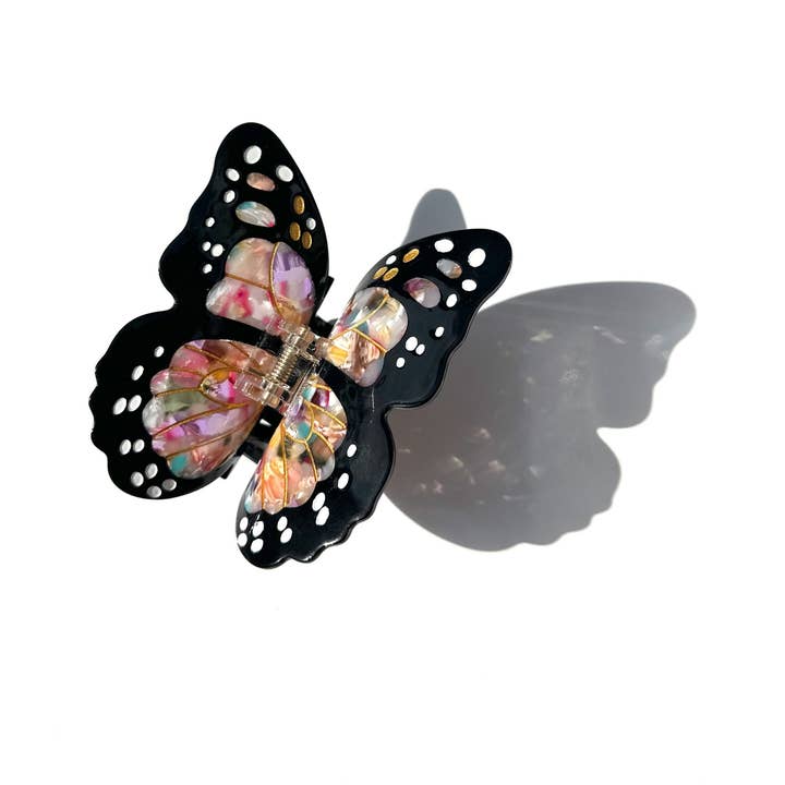 Solar Eclipse - Wholesale Hair Clip - Women's - Hand-painted Limited Edition Monarch Butterfly Claw Clip