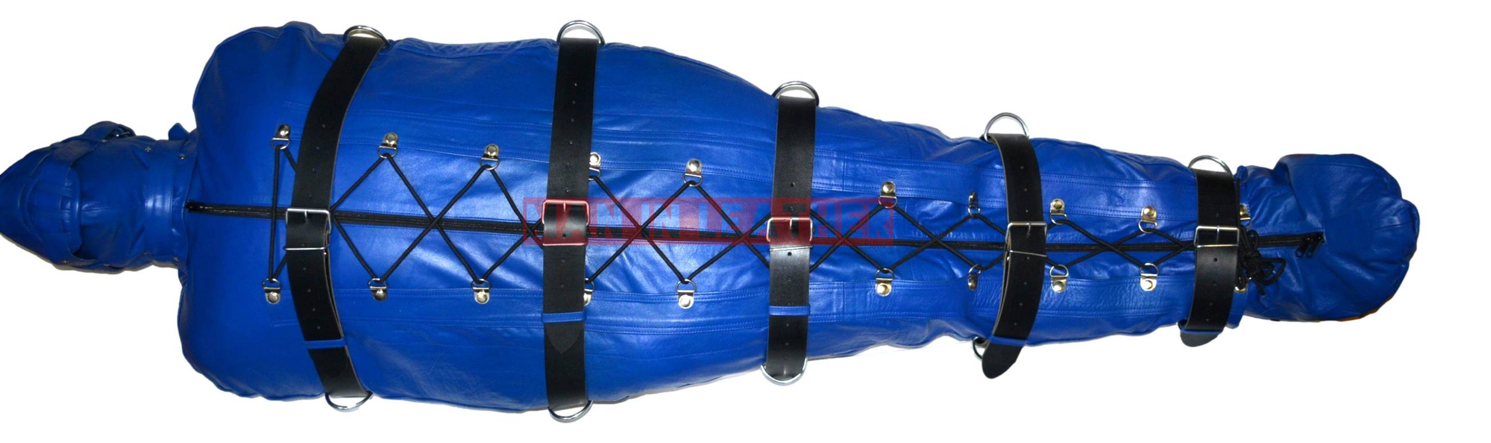 Meninleather - Vendita all'ingrosso Sacco nanna - Neonati - Borsa bondage Sacco a pelo in vera pelle di mucca con restrizioni Sacco a pelo in pelle premium7