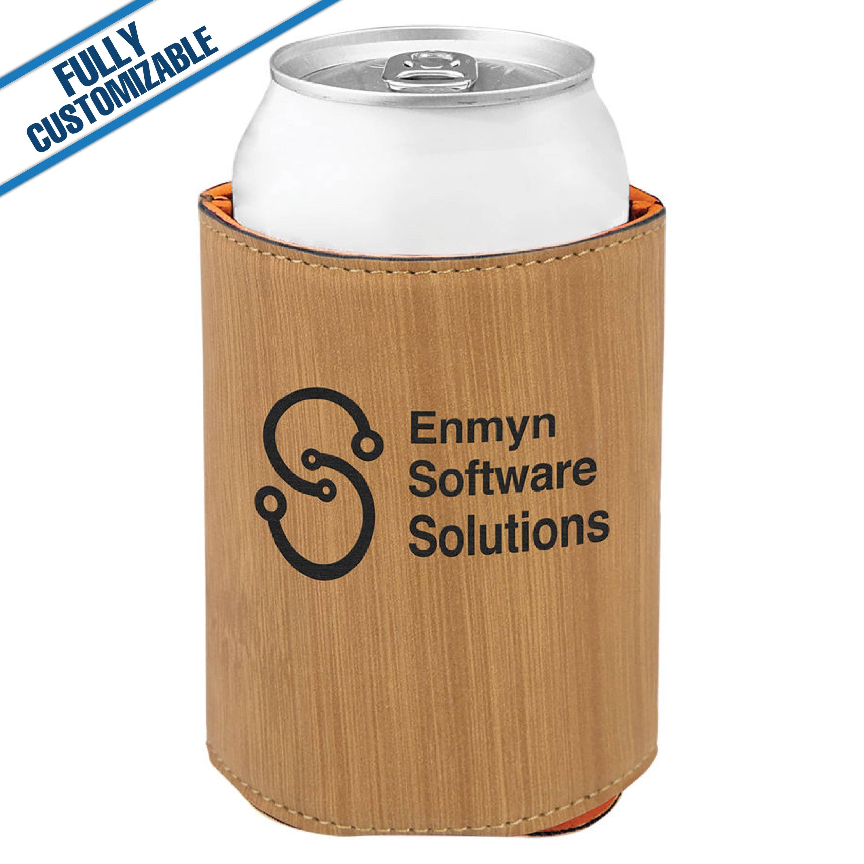 GiftWorksPlus - Vente Housses de boisson - 12 oz. Porte-boisson en similicuir gravé personnalisable13