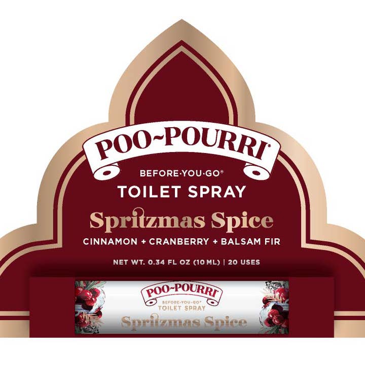 ~Pourri - Wholesale Toilet Spray - Poo~Pourri Spritzmas Spice 10ml, Holiday Travel Size