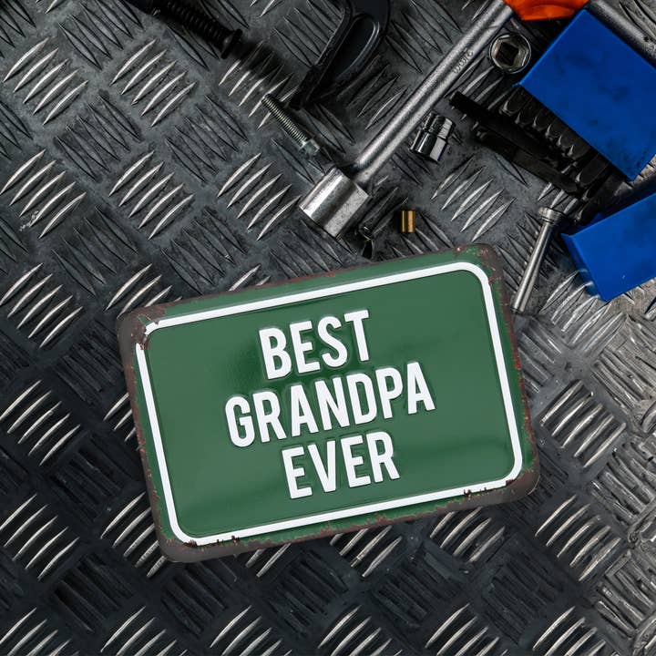Pavilion - Wholesale Sign - Best Grandpa - 6" x 4" Tin Plaque1