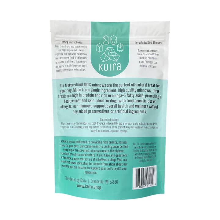 Koira - Wholesale Pet Treats - Dog - Freeze-Dried Minnows Protein-Packed Dog Treats
