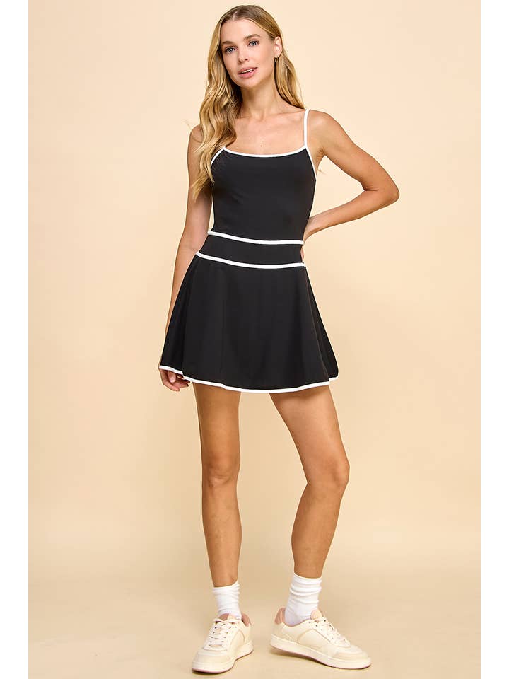 Black CD04993-Motion Inner Shorts Athletic Tank Dress for wholesale on Faire