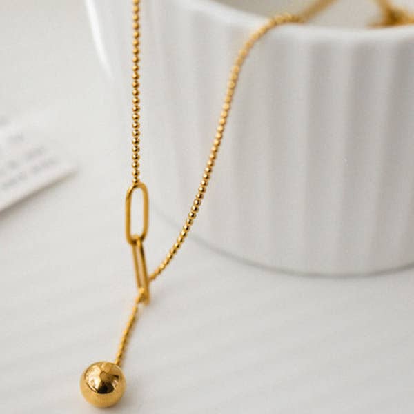 GOLD Simple Normcore Solid Color Necklaces Accessories for wholesale on Faire