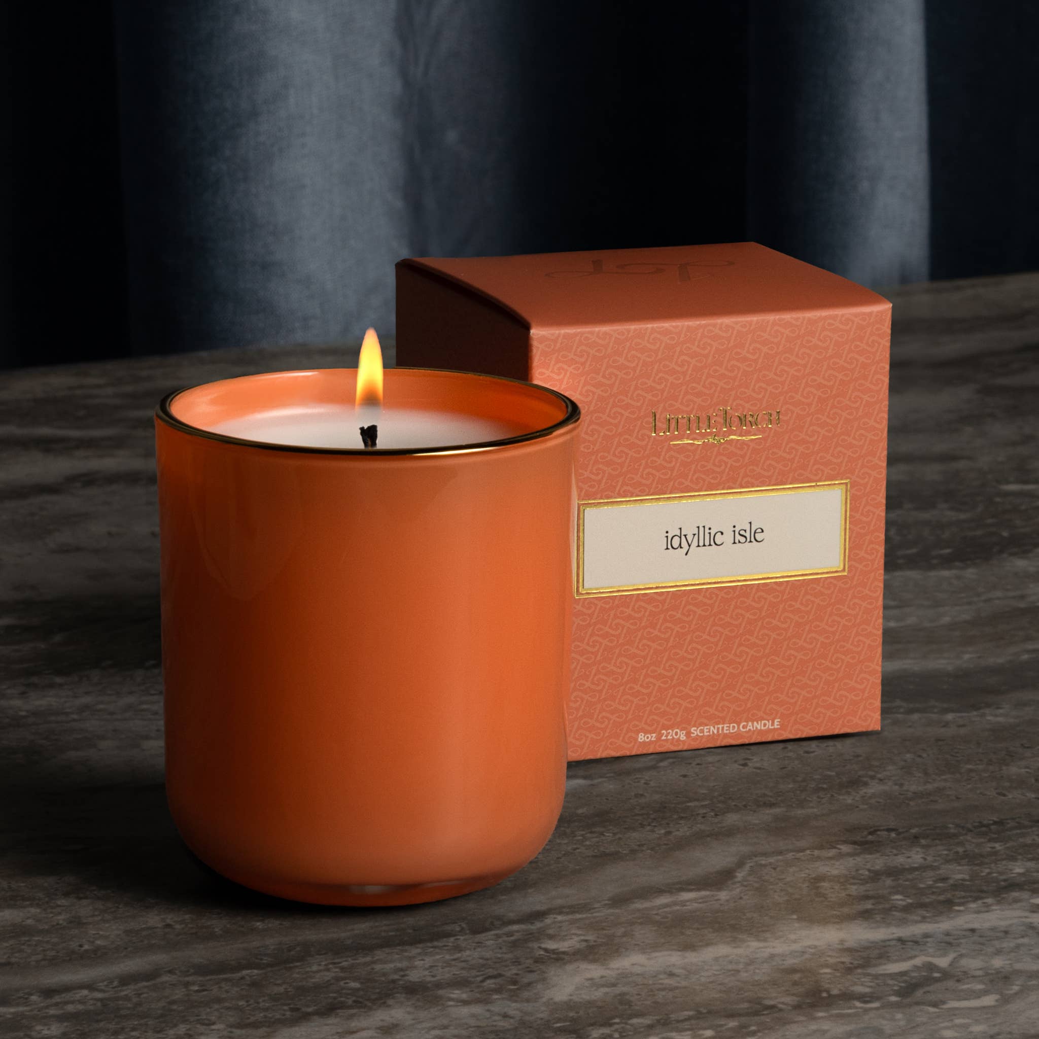 Little Torch - Wholesale Jar/Filled Candle - idyllic isle candle (banana, coconut, and tropical florals)1