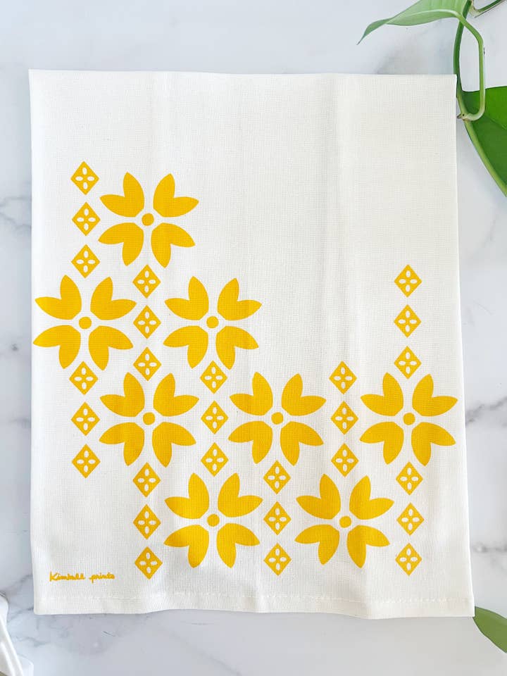 Nordic Petal | Cotton Tea Towel for wholesale by Kimball Prints