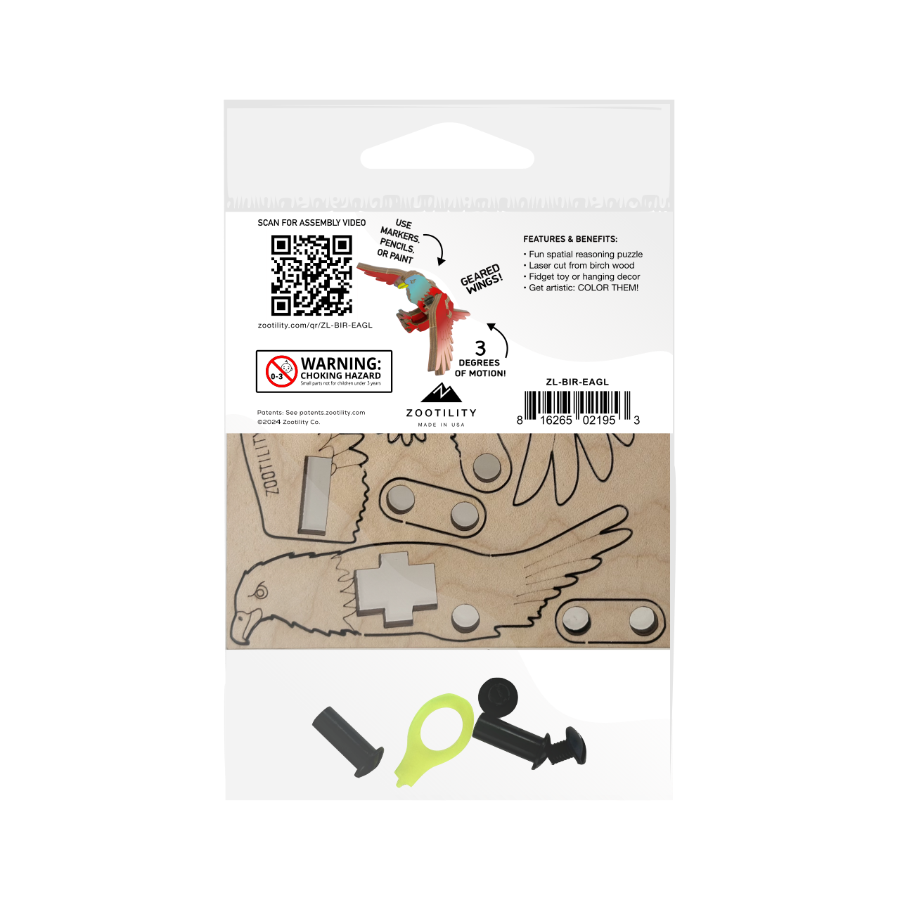 Zootility – wholesale Pussel - Barn – Bird TekPets - träpussel för DIY STEM-lek8