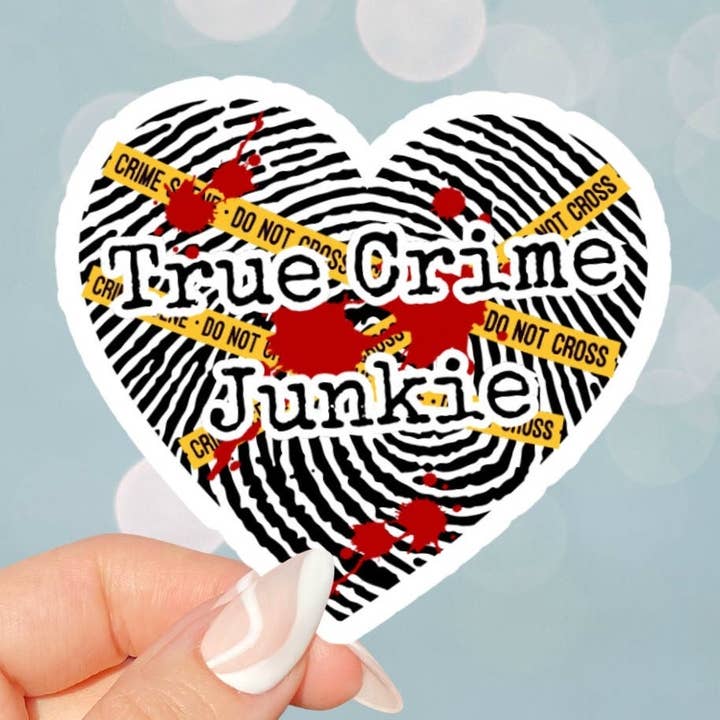Pegatina para Adictos al True Crime para E-Readers, Portátiles y Más para venta al por mayor de Briteify