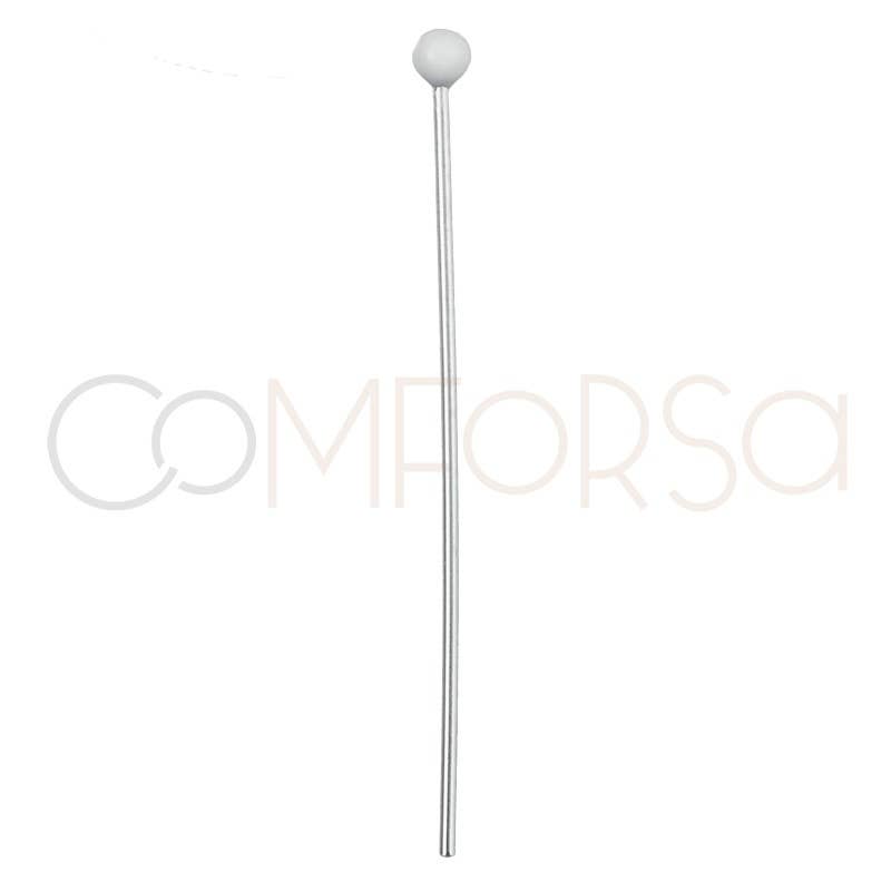 COM FORSA SL - Wholesale Craft Supplies - Sterling silver 925 rivet with white enamel 27mm0