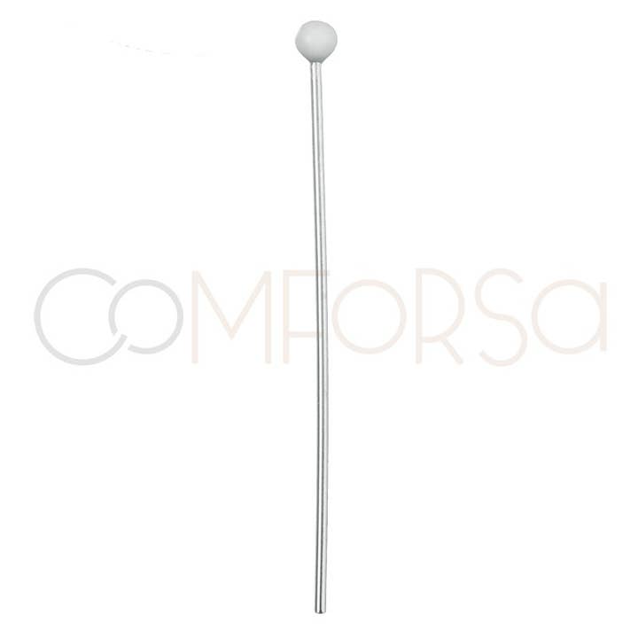 COM FORSA SL - Wholesale Craft Supplies - Sterling silver 925 rivet with white enamel 27mm