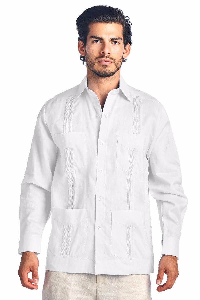 MOJITO COLLECTION – wholesale Buttoned-down shirt – Men's – Mojito Men's Plus Size Guayabera Shirt Classic Poly Cotton Long Sleeve 3X-8X6