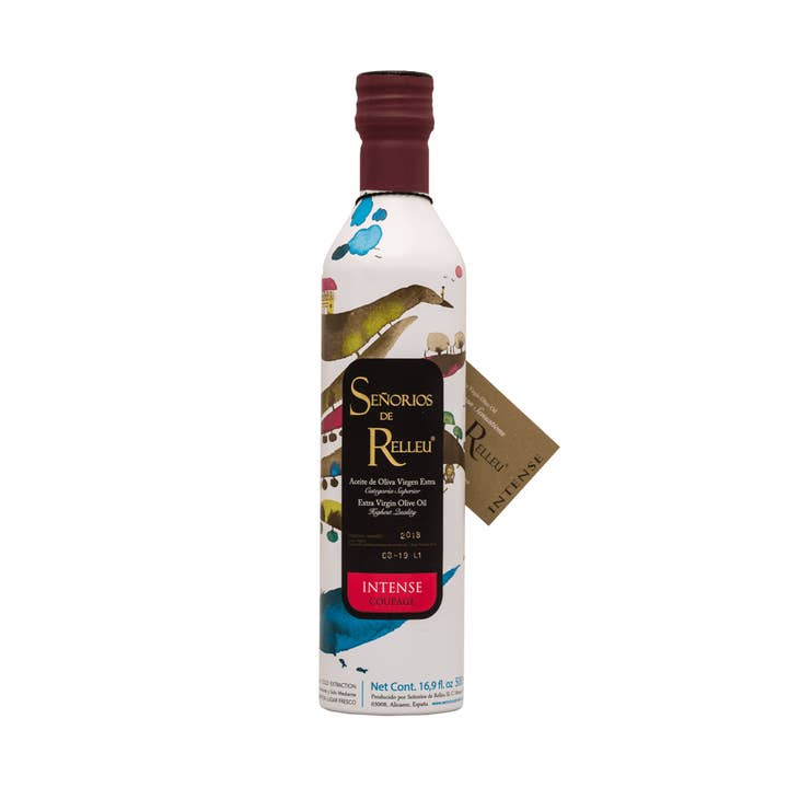 Extra Virgin Olive Oil 500 ml. in aluminum INTENSE for wholesale by Señorios de Relleu SL