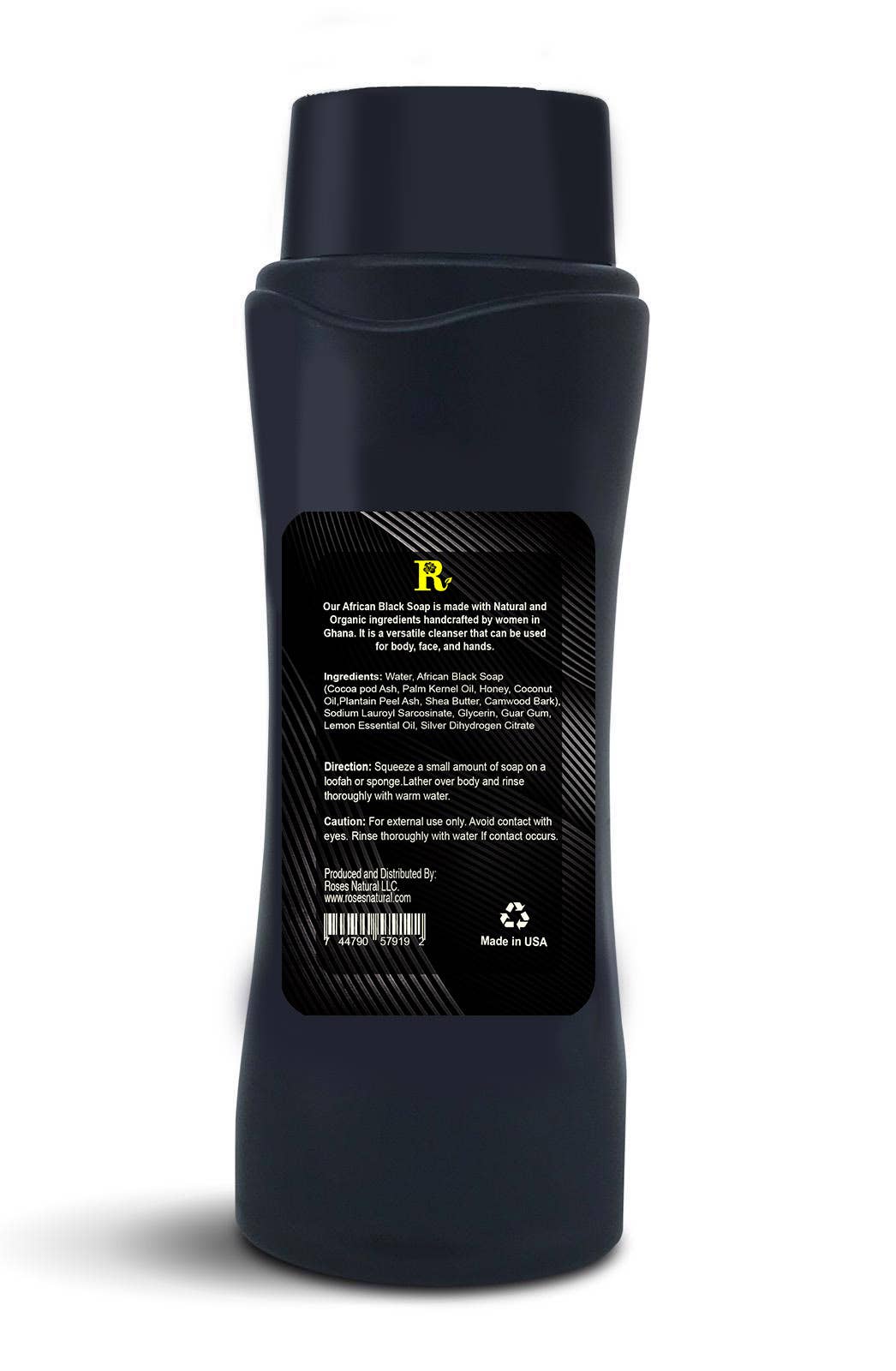 Roses Natural – wholesale Body wash/shower gel – Liquid African Black Soap3