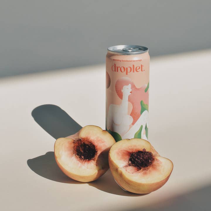 Droplet - Wholesale Sparkling Water - Pretty Balanced: White Peach, Moringa, Ashwagandha Adaptogen