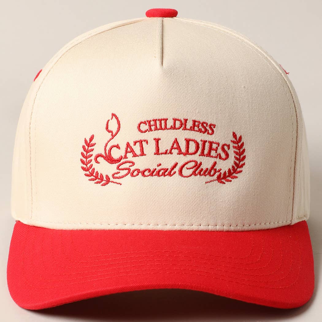 Fashion City - Wholesale Trucker Hat - Unisex - Cat Ladies Social Club Trucker Baseball Cap0