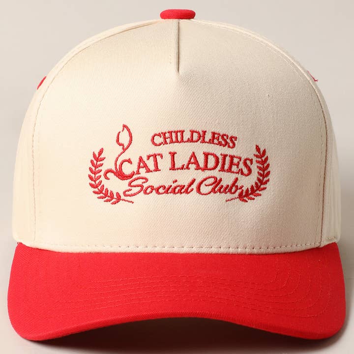 Fashion City - Wholesale Trucker Hat - Unisex - Cat Ladies Social Club Trucker Baseball Cap