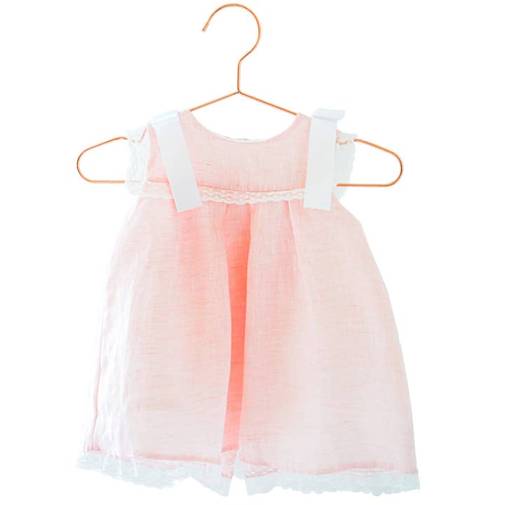 Vestido de bebé Mandarin Lino Rosella para venta al por mayor de Coquelicot