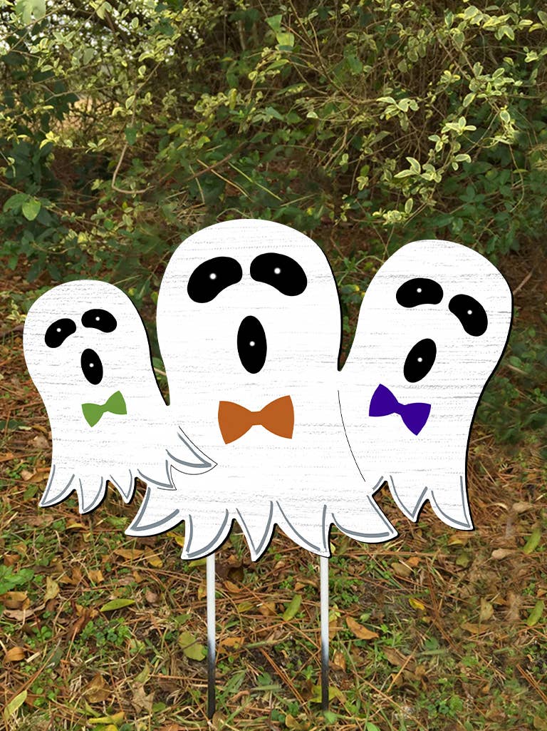Steel Southern Designs - Wholesale Garden/Lawn Stake - Three Ghosts Yard Stake