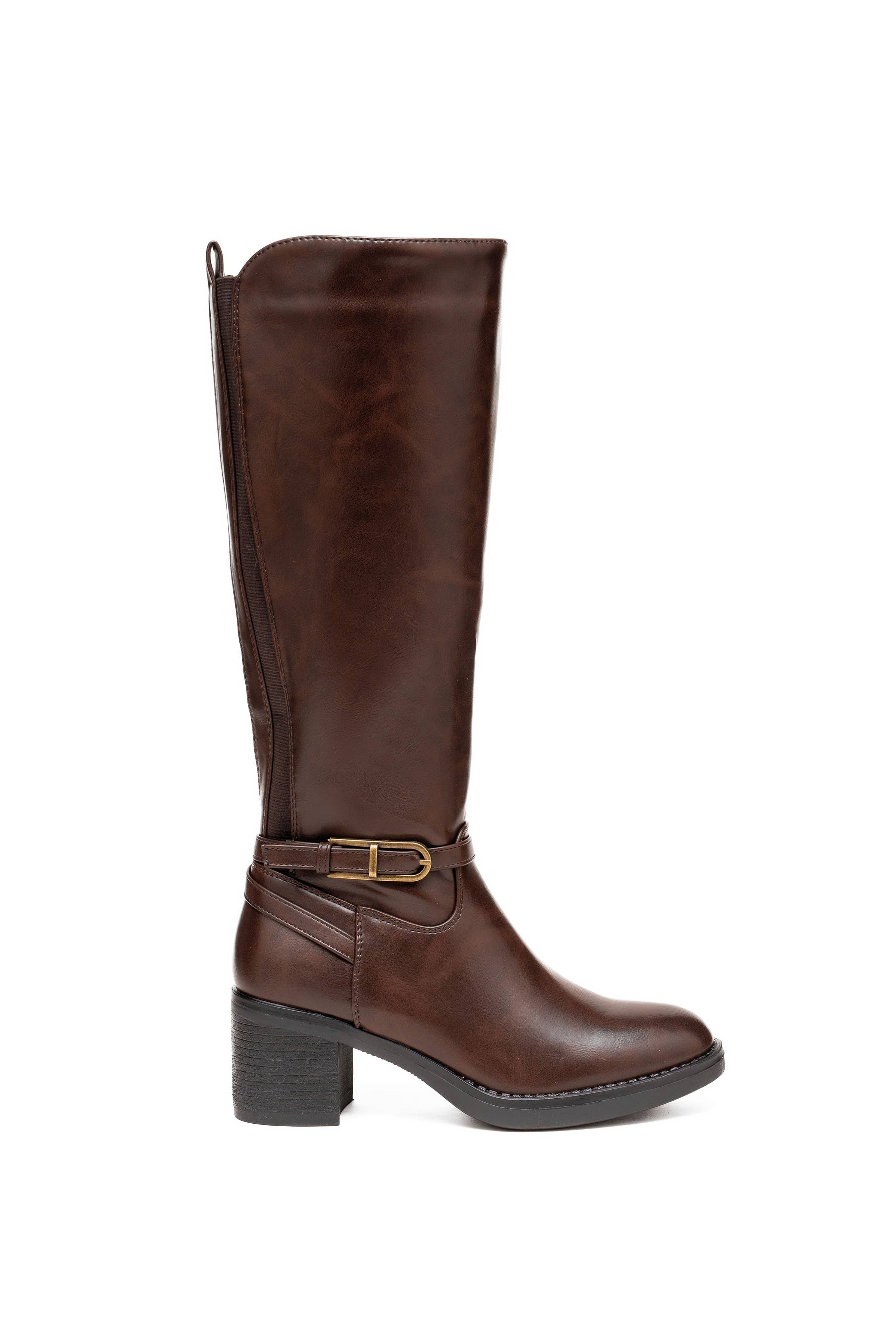 C'M PARIS - Wholesale Boots - Women's - Classic Riding Boot with Ankle Strap 30221