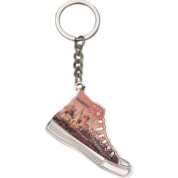 Cap Zone – wholesale Nyckelring - Unisex – Sneakers Los Angeles Cityscapes Nyckelring i metall - 12 st