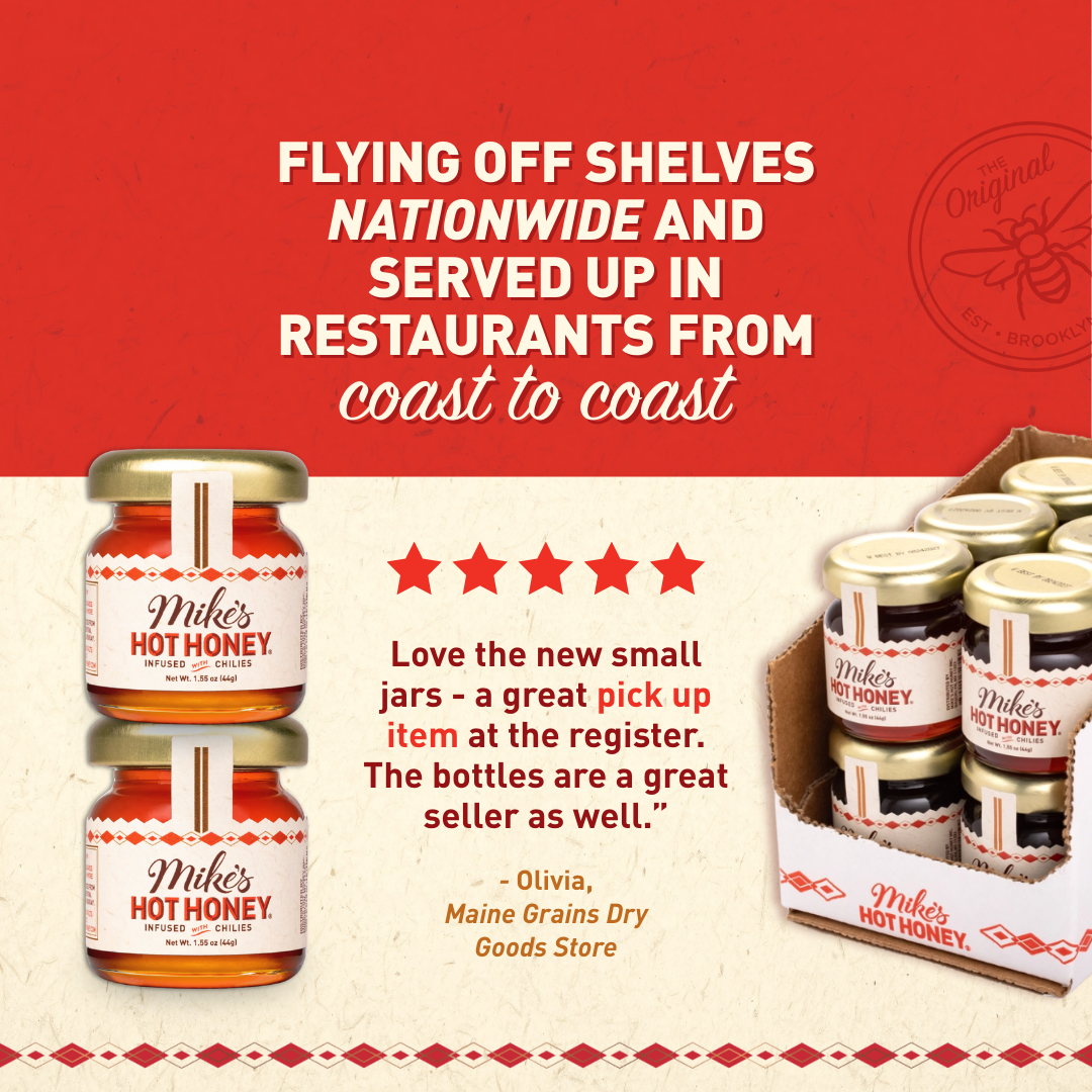 Mike's Hot Honey - Wholesale Honey - Mike's Hot Honey | Original | Mini Jars | 12-pack | 1.5oz3