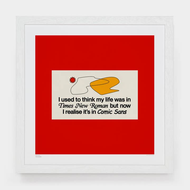 Tirage d'art Comic Sans pour la vente par Evermade